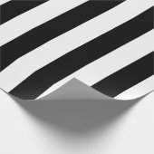 halloween Schwarz-weiße vertikale Streifen Geschenkpapier (Ecke)