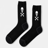 Halloween, Schwarz-weißer Pirat Socken (Linkes Detail)