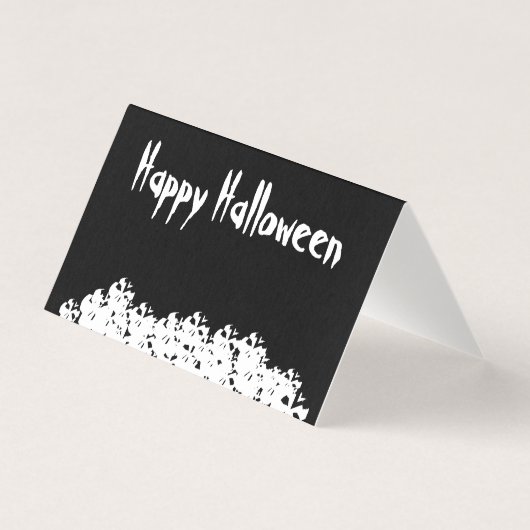 Halloween Schwarz-weißer Schädelhaufen (Vorderseite)