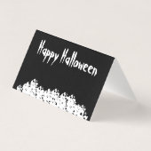 Halloween Schwarz-weißer Schädelhaufen (Rückseite)