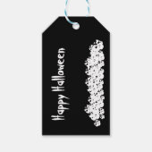 Halloween Schwarz-weißer Schädelhaufen Geschenkanhänger (Vorderseite)