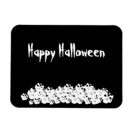 Halloween Schwarz-weißer Schädelhaufen Magnet