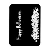 Halloween Schwarz-weißer Schädelhaufen Magnet (Vertikal)