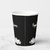 Halloween Schwarz-weißer Schädelhaufen Pappbecher (Rechts)