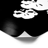 Halloween Schwarz-weißer Schädelhaufen Poster (Ecke)