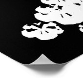 Halloween Schwarz-weißer Schädelhaufen Poster (Ecke)
