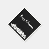 Halloween-Schwarz-weißer Schädelhaufen Serviette (Ecke)