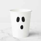 Halloween Schwarz-weißes beängstigendes Geisterges Pappbecher (Rückseite)