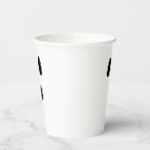 Halloween Schwarz-weißes beängstigendes Geisterges Pappbecher (Links)