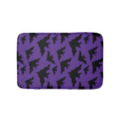 Halloween-Schwarzbats lila cooles, sprichwörtliche Badematte (Vorderseite)