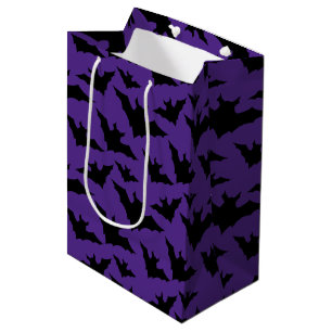 Halloween-Schwarzbats lila cooles, sprichwörtliche Mittlere Geschenktüte