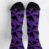 Halloween-Schwarzbats lila cooles, sprichwörtliche Socken (Oben)