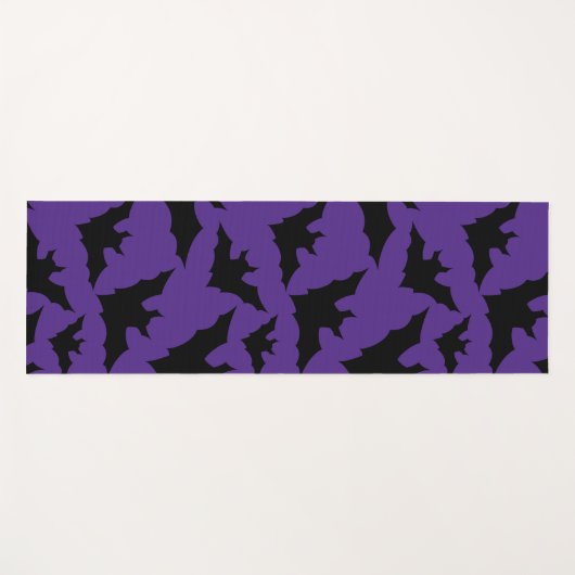 Halloween-Schwarzbats lila cooles, sprichwörtliche Yogamatte (Vorderseite (Horizontal))