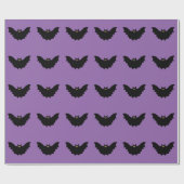 Halloween Schwarze Fledermaus Geschenkpapier (Flach)