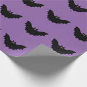 Halloween Schwarze Fledermaus Geschenkpapier (Ecke)