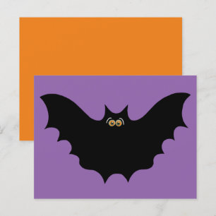 Halloween Schwarze Fledermaus Postkarte