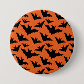 Halloween Schwarze Fledermäuse coole Löffelmuster Button (Vorderseite)