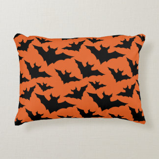 Halloween Schwarze Fledermäuse coole Löffelmuster Dekokissen
