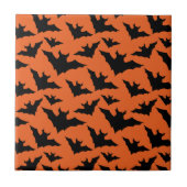 Halloween Schwarze Fledermäuse coole Löffelmuster Fliese (Vorderseite)