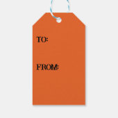 Halloween Schwarze Fledermäuse coole Löffelmuster Geschenkanhänger (Rückseite)