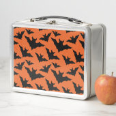 Halloween Schwarze Fledermäuse coole Löffelmuster Metall Brotdose (Beispiel)