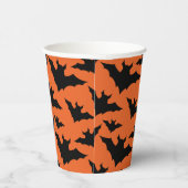 Halloween Schwarze Fledermäuse coole Löffelmuster Pappbecher (Rechts)