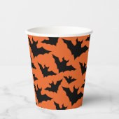Halloween Schwarze Fledermäuse coole Löffelmuster Pappbecher (Vorderseite)