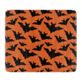Halloween Schwarze Fledermäuse coole Löffelmuster Schneidebrett (Vorderseite)
