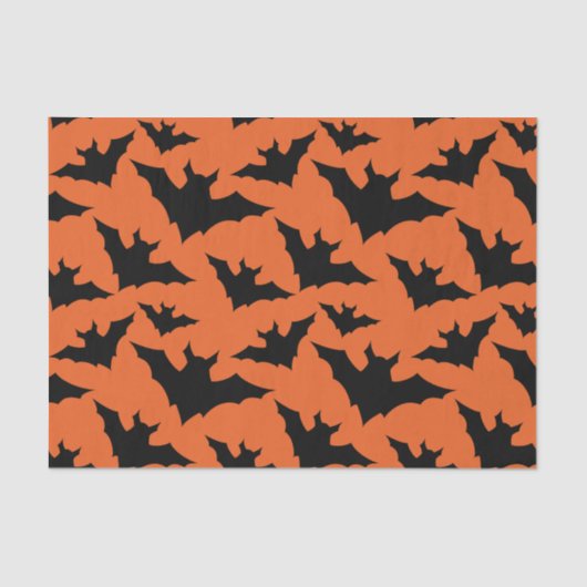 Halloween Schwarze Fledermäuse coole Löffelmuster Seidenpapier (Vorderseite)