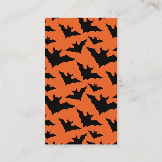 Halloween Schwarze Fledermäuse coole Löffelmuster Visitenkarte (Vorderseite)