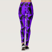 halloween schwarze Hexe lila Leggings (Rückseite)