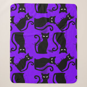 halloween schwarze Hexe lila Sherpadecke