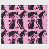 halloween schwarze Hexe pink Geschenkpapier (Flach)