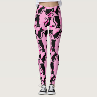 halloween schwarze Hexe pink Leggings