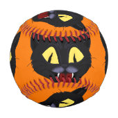 Halloween-Schwarze Katze Baseball (Rückseite)