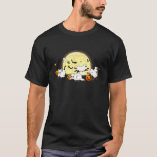Halloween-Schwarze-Katze-Geist-Kostüm-Kinder-Fraue T-Shirt