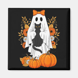 Halloween schwarze Katze Geist Kürbis Süß Herbst Magnet