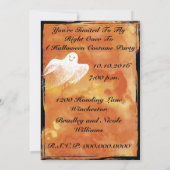 Halloween-Schwarze-Katze-Gespenst Einladung (Rückseite)