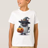 Halloween-Schwarze Katze hält Kürbis-Accessoire 👻