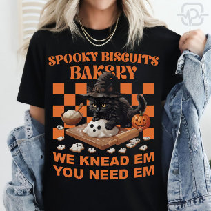 Halloween schwarze Katze Hexe Geist Kekse Backen T-Shirt
