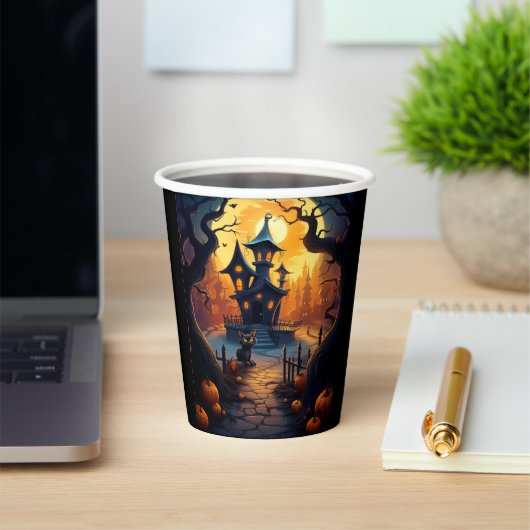 Halloween/Schwarze Katze/Hexe/Zauberkünstlerisches Pappbecher (InSitu)
