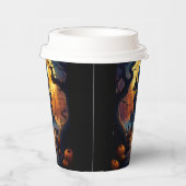 Halloween/Schwarze Katze/Hexe/Zauberkünstlerisches Pappbecher (Rechts)