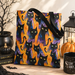 Halloween schwarze Katze Hexen-spooky-Saison Tasche