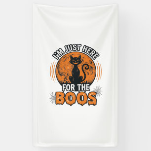 Halloween schwarze Katze hier für die Buh Vintage- Banner