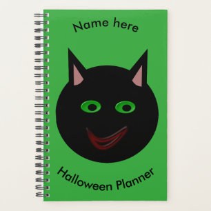 Halloween-Schwarze-Katze-Individual-Planer Planer