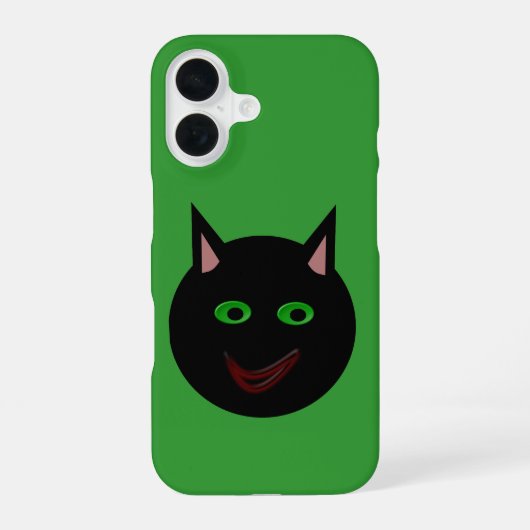 Halloween-Schwarze Katze iPhone 16 Hülle (Rückseite)