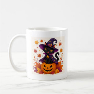 Halloween-Schwarze-Katze-Kaffeetasse Kaffeetasse