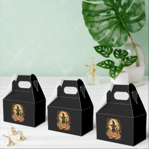 Halloween schwarze Katze Kürbis Hexenkatze Gruseli Geschenkschachtel
