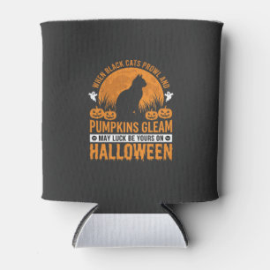 Halloween-Schwarze-Katze-Kürbis-Mond-Design_1 Dosenkühler