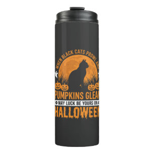 Halloween-Schwarze-Katze-Kürbis-Mond-Design_1 Thermosbecher